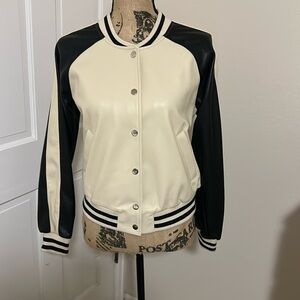 Gently worn faux leather jacket by Anthropologie